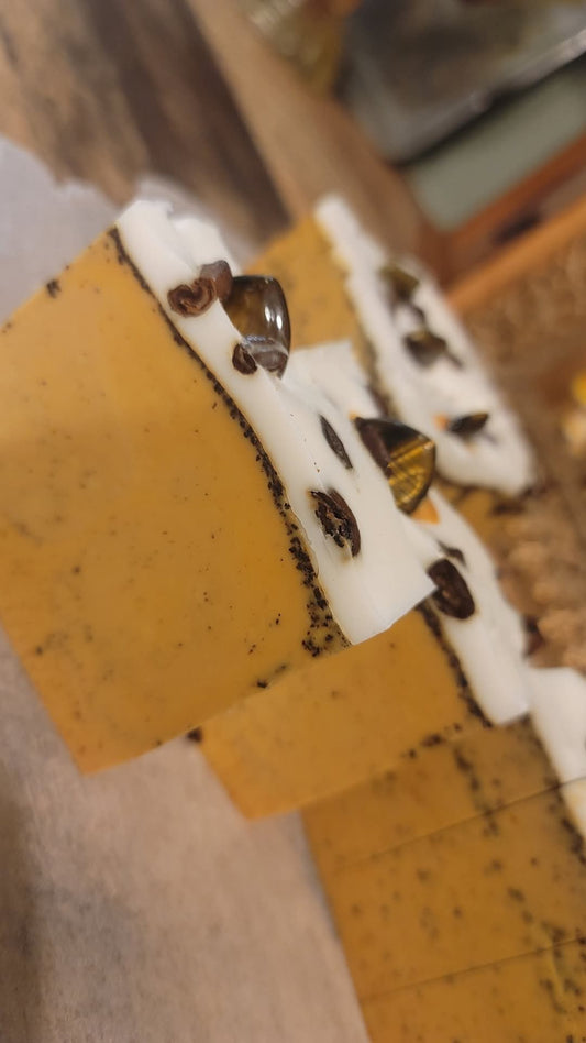 Coffee and turmeric goats milk soap