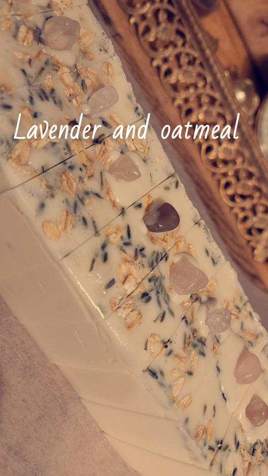 Lavender and oatmeal goat milk soap